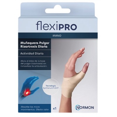 Comprar FLEXIPRO MUÑEQUERA PULGAR RIZARTROSIS DIARIO DERECHA TALLA L al mejor precio en NuestraFarma, tu farmacia online