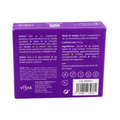 Comprar VITAE VITARLIC FORTE 30 COMPRIMIDOS al mejor precio en NuestraFarma, tu farmacia online