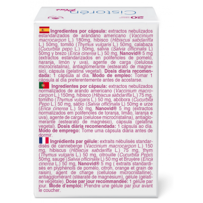 Comprar CISTORÉN PLUS 20 CÁPSULAS al mejor precio en NuestraFarma, tu farmacia online