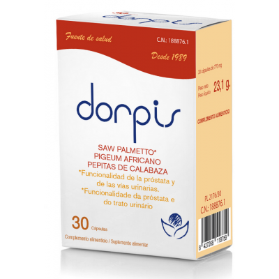 Comprar DORPIS 30 CÁPSULAS al mejor precio en NuestraFarma, tu farmacia online