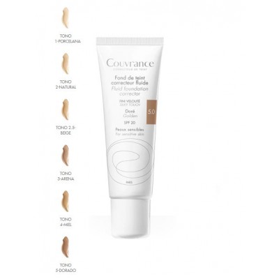 Comprar AVENE COUVRANCE MAQUILLAJE FLUIDO NATURAL 2.0 30 ML al mejor precio en NuestraFarma, tu farmacia online