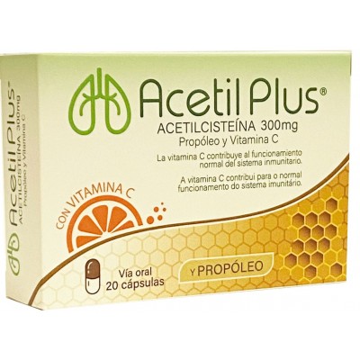 Comprar ACETIL PLUS ACETILCISTEINA 300 MG 20 CAPSULAS al mejor precio en NuestraFarma, tu farmacia online