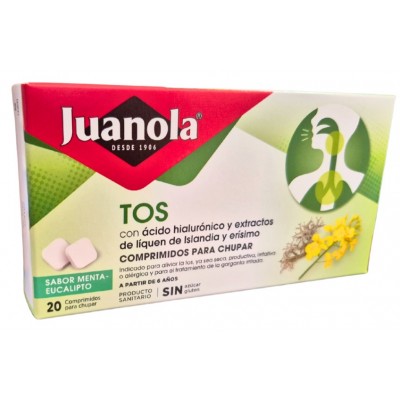 Comprar JUANOLA TOS 20 COMPRIMIDOS PARA CHUPAR SABOR MENTA EUCALIPTO al mejor precio en NuestraFarma, tu farmacia online