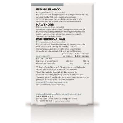Comprar ESPINO BLANCO EXTRACTO S.XXI SORIA NATURAL 30 CAPSULAS al mejor precio en NuestraFarma, tu farmacia online