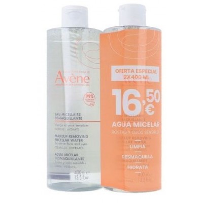 Comprar AVENE PACK DUO AGUA MICELAR 2X400 ML al mejor precio en NuestraFarma, tu farmacia online