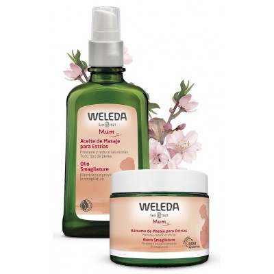 Comprar WELEDA DUO RUTINA DE MASAJE PARA ESTRIAS - ACEITE DE MASAJE 100 ML + BALSAMO 150 ML al mejor precio en NuestraFarma, tu farmacia online