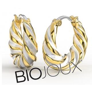 BIOJOUX PENDIENTES ALARA BLANCO 21 MM BJT364 1 PAR