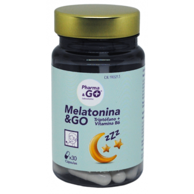Comprar PHARMA & GO MELATONINA CON TRIPTOFANO Y VITAMINA B6 30 CAPSULAS al mejor precio en NuestraFarma, tu farmacia online