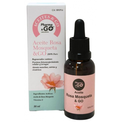 Comprar PHARMA & GO ACEITE DE ROSA MOSQUETA 30 ML al mejor precio en NuestraFarma, tu farmacia online