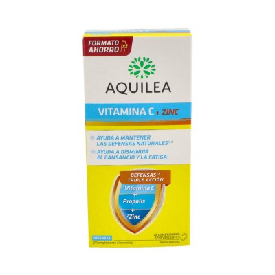 Comprar AQUILEA VITAMINA C + ZINC 28 COMPRIMIDOS EFERVESCENTES al mejor precio en NuestraFarma, tu farmacia online