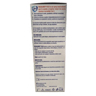 Comprar NASALMER PLUS SPRAY NASAL CONGESTION FUERTE 135 ML al mejor precio en NuestraFarma, tu farmacia online