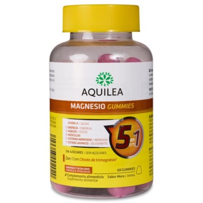 Comprar AQUILEA MAGNESIO GUMMIES 60 GOMINOLAS SABOR MORA al mejor precio en NuestraFarma, tu farmacia online