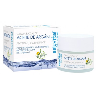 Comprar SALUVITAL CREMA FACIAL ACEITE DE ARGAN 50 ML al mejor precio en NuestraFarma, tu farmacia online