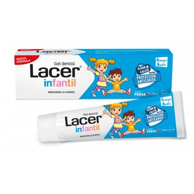 Comprar LACER INFANTIL GEL DENTAL FRESA 75 ML al mejor precio en NuestraFarma, tu farmacia online