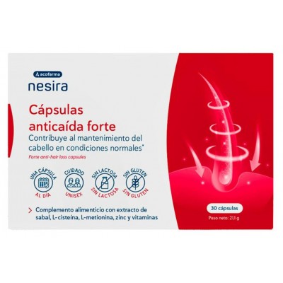 Comprar ACOFAR NESIRA ANTICAIDA 30 CAPSULAS + CHAMPU 400 ML al mejor precio en NuestraFarma, tu farmacia online
