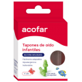 ACOFAR TAPONES DE OIDO INFANTILES SILICONA MOLDEADA 6 UNIDADES