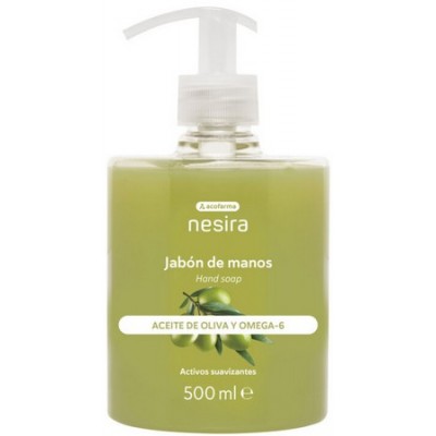 Comprar ACOFARMA NESIRA JABON DE MANOS ACEITE DE OLIVA Y OMEGA-6 500 ML al mejor precio en NuestraFarma, tu farmacia online