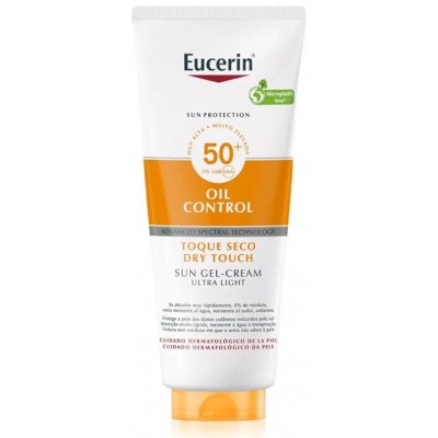 Comprar EUCERIN SUN OIL CONTROL GEL-CREMA CORPORAL FPS 50+ 200 ML al mejor precio en NuestraFarma, tu farmacia online