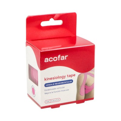 Comprar ACOFAR KINESIOLOGY TAPE VENDAJE NEUROMUSCULAR COLOR FUCSIA al mejor precio en NuestraFarma, tu farmacia online
