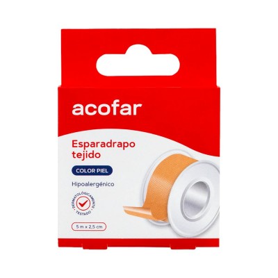 Comprar ACOFAR ESPARADRAPO TEJIDO 5 X 2.5 CM COLOR PIEL al mejor precio en NuestraFarma, tu farmacia online