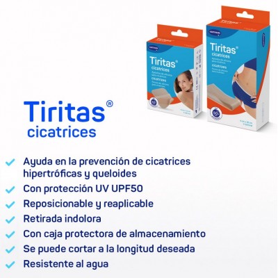 Comprar TIRITAS CICATRICES SILICONA APOSITO ADHESIVO 5 UNIDADES 7,2 CM X 5 CM al mejor precio en NuestraFarma, tu farmacia online