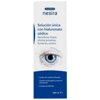 Comprar ACOFARMA NESIRA SOLUCION UNICA CON HIALURONATO SODICO 360 ML al mejor precio en NuestraFarma, tu farmacia online