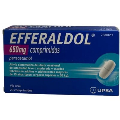 Comprar EFFERALDOL 650 MG 20 COMPRIMIDOS al mejor precio en NuestraFarma, tu farmacia online
