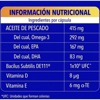 Comprar BION OMEGA-3 CON PROBIOTICOS 30 CAPSULAS al mejor precio en NuestraFarma, tu farmacia online