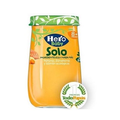 Comprar HERO BABY SOLO PATATAS ZANAHORIA Y SALMON 190 G al mejor precio en NuestraFarma, tu farmacia online
