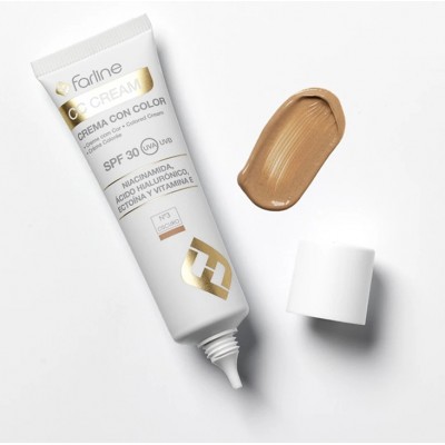 Comprar FARLINE CC CREAM CREMA CON COLOR OSCURO Nº3 30 ML al mejor precio en NuestraFarma, tu farmacia online