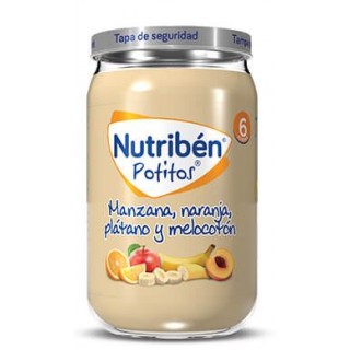 NUTRIBEN POTITO MANZANA,, NARANJA PLATANO Y MELOCOTON 235 G