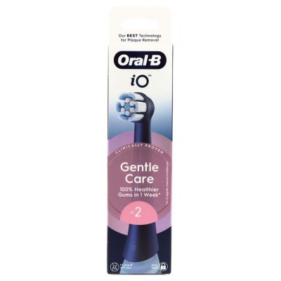 Comprar ORAL-B IO GENTLE CARE RECAMBIO CEPILLO DENTAL ELECTRICO 2 CABEZALES COLOR NEGRO al mejor precio en NuestraFarma, tu farmacia online