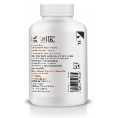 Comprar SORIA NATURAL MAGNESIO + VITAMINA B6 120 COMPRIMIDOS al mejor precio en NuestraFarma, tu farmacia online