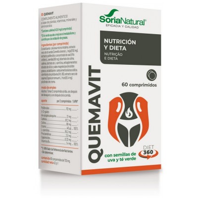 Comprar SORIA NATURAL QUEMAVIT 60 COMPRIMIDOS al mejor precio en NuestraFarma, tu farmacia online