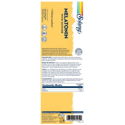 Comprar SOLARAY MELATONINA CON GLICINA 100 CAPSULAS al mejor precio en NuestraFarma, tu farmacia online