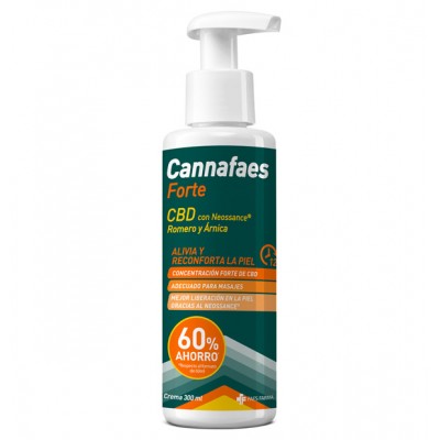 Comprar CANNAFAES FORTE CBD CREMA DOSIFICADOR 300 ML al mejor precio en NuestraFarma, tu farmacia online