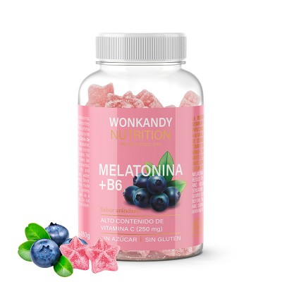 Comprar WONKANDY NUTRITION MELATONINA + B6 60 GOMINOLAS SABOR ARANDANOS al mejor precio en NuestraFarma, tu farmacia online