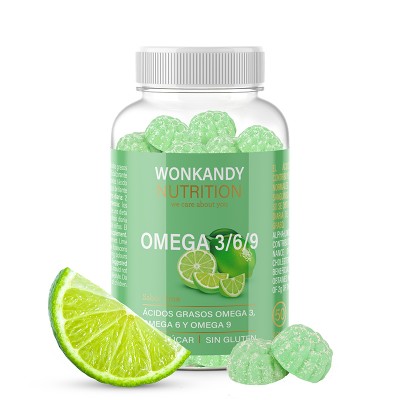 Comprar WONKANDY NUTRITION OMEGA 3/6/9 50 GOMINOLAS SABOR A LIMA al mejor precio en NuestraFarma, tu farmacia online