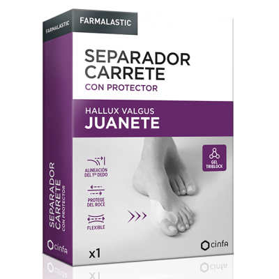 Comprar FARMALASTIC SEPARADOR CARRETE CON PROTECTOR 1 UNIDAD TALLA UNICA al mejor precio en NuestraFarma, tu farmacia online