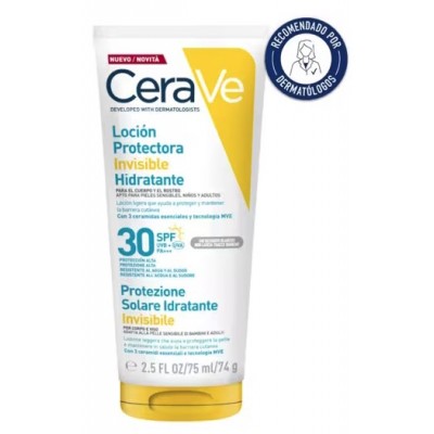Comprar CERAVE LOCION SOLAR PROTECTORA INVISIBLE HIDRATANTE SPF 30 75 ML al mejor precio en NuestraFarma, tu farmacia online