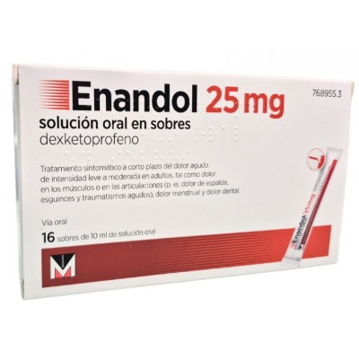 Comprar ENANDOL 25 MG 16 SOBRES SOLUCION ORAL al mejor precio en NuestraFarma, tu farmacia online