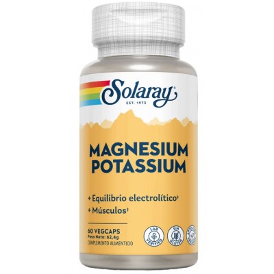 Comprar SOLARAY MAGNESIO Y POTASIO 60 CAPSULAS VEGETALES al mejor precio en NuestraFarma, tu farmacia online