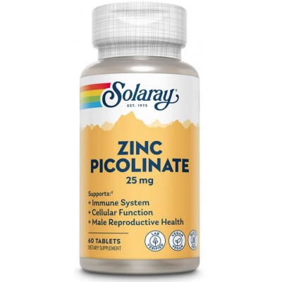 Comprar SOLARAY PICOLINATO DE ZINC 60 CAPSULAS al mejor precio en NuestraFarma, tu farmacia online