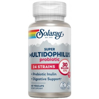 SOLARAY SUPER MULTIDOPHILUS 24 STRAINS 60 CAPSULAS VEGETALES