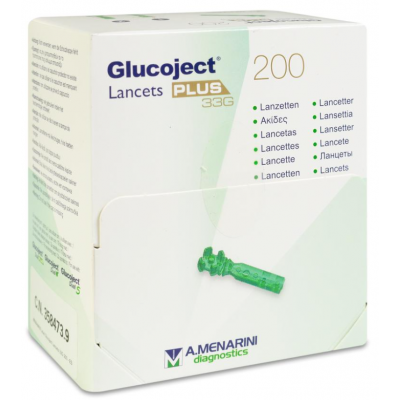 Comprar GLUCOJECT LANCETS EXTRA 33 G 200 LANCETAS al mejor precio en NuestraFarma, tu farmacia online