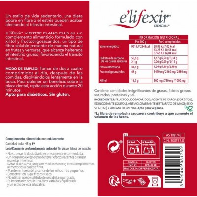 Comprar ELIFEXIR VIENTRE PLANO PLUS 32 COMPRIMIDOS al mejor precio en NuestraFarma, tu farmacia online