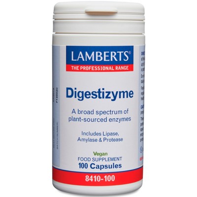 Comprar LAMBERTS DIGESTIZYME 100 CAPSULAS 8410 al mejor precio en NuestraFarma, tu farmacia online