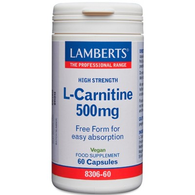 Comprar LAMBERTS L-CARNITINA 500 MG 60 CAPSULAS al mejor precio en NuestraFarma, tu farmacia online