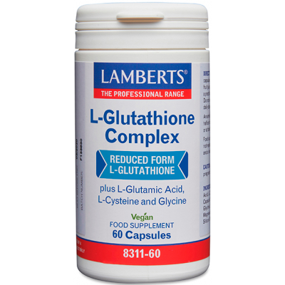 Comprar LAMBERTS L-GLUTATION COMPLEX 60 CAPSULAS 8311 al mejor precio en NuestraFarma, tu farmacia online