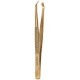 VITRY PINZAS DEPILATORIAS CON PUNTA DE CANGREJO OBLICUA ACERO INOXIDABLE DORADO 9 CM REF4021Z